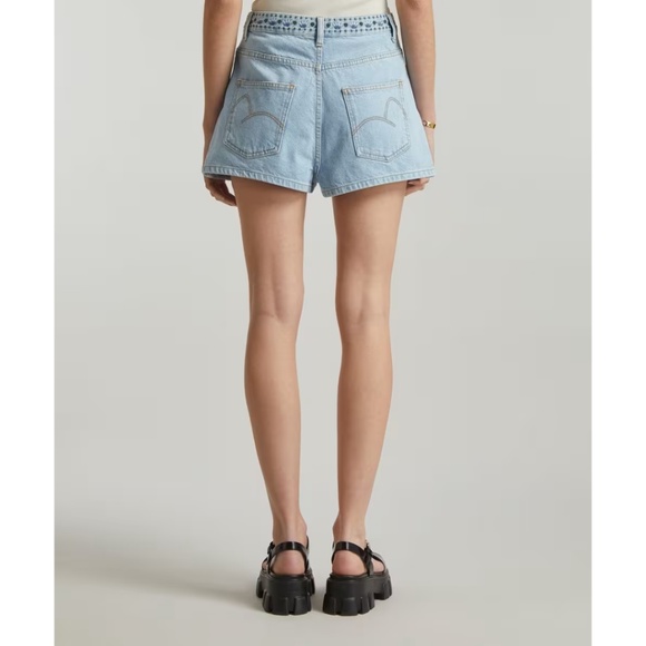 FARM RIO Summer Garden Embroidered Denim Shorts - Picture 4 of 4